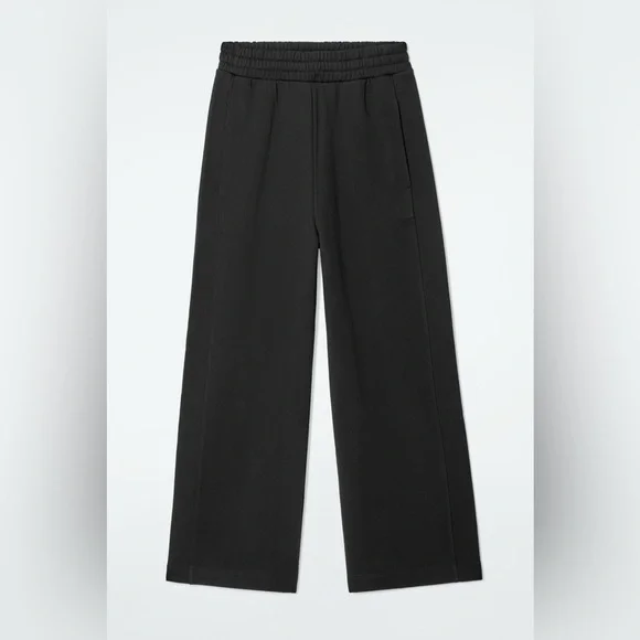 COS Jersey Wide Leg Joggers - Black - S - Picture 5 of 7